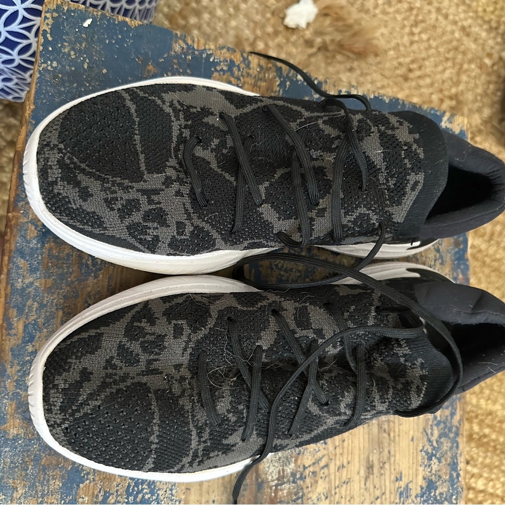 Sorel Black and White Knit Sneakers